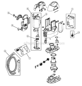 Part Location Diagram of RO-VM1113 Hoover Hose Assembly